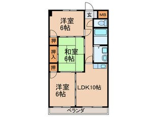 サンヒルズ花畑の物件間取画像